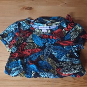 LuLaRoe Kids Dress with Feather Pattern